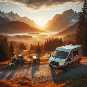 Ford Transit camper van, van life in the mountains (11)